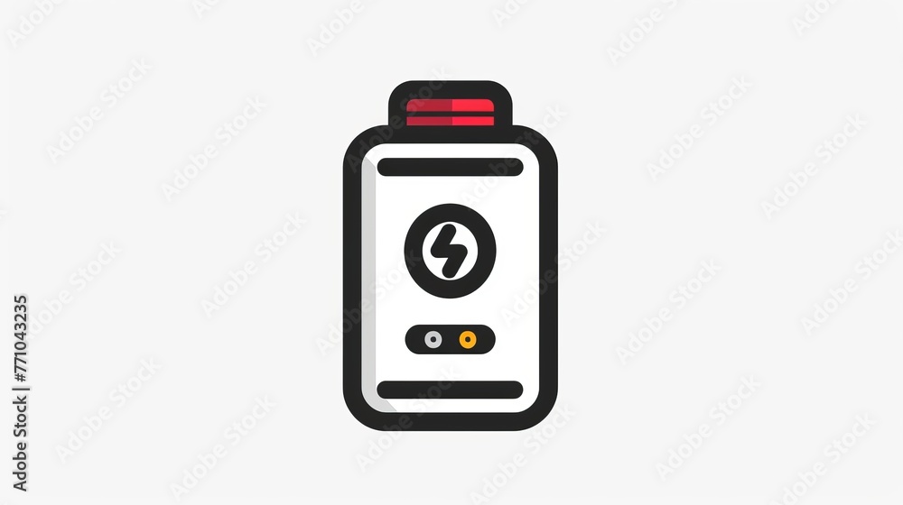 Outline battery icon, single high-quality symbol for web design or mobile app, depicted as a thin line sign for logo design, in black outline pictogram on a white background. Outline battery icon, single high-quality symbol for web design or mobile app, depicted as a thin line sign for logo design, in black outline pictogram on a white background.
