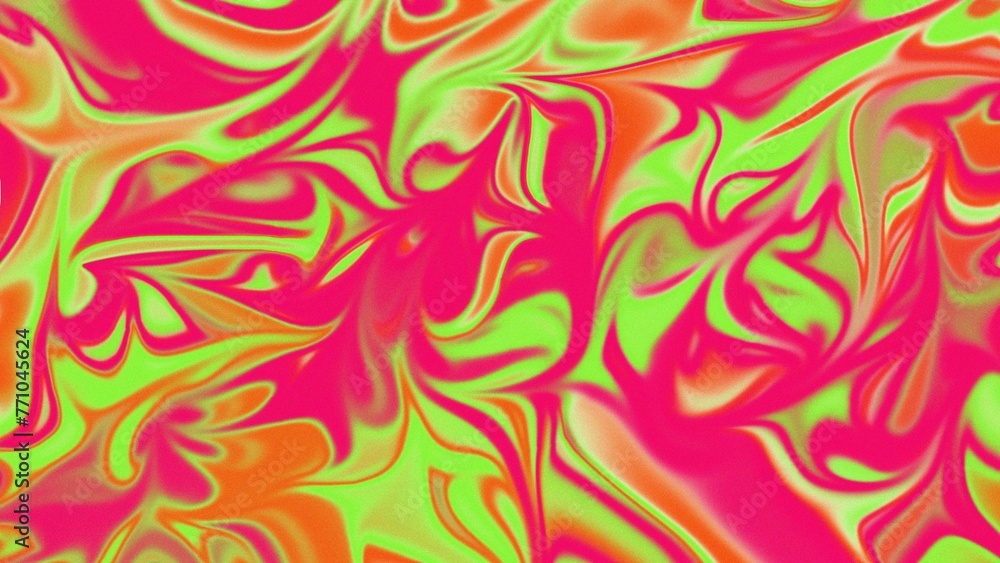 Pink, green, and orange gradient background with noise. Abstract wavy liquid background, saturated vivid color blend. Modern design template for poster, banner, brochure, flyer, cover, website Pink, green, and orange gradient background with noise. Abstract wavy liquid background, saturated vivid color blend. Modern design template for poster, banner, brochure, flyer, cover, website