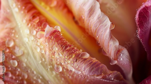 Capturing the intricate details of a flower petal in extreme close-up raw AI generated illustration