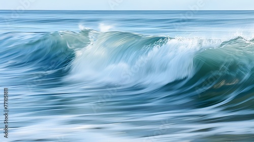 Ocean Waves Professional captures of ocean waves with blurred motion capturing the rhythmic ebb and flow of the tide AI generated illustration