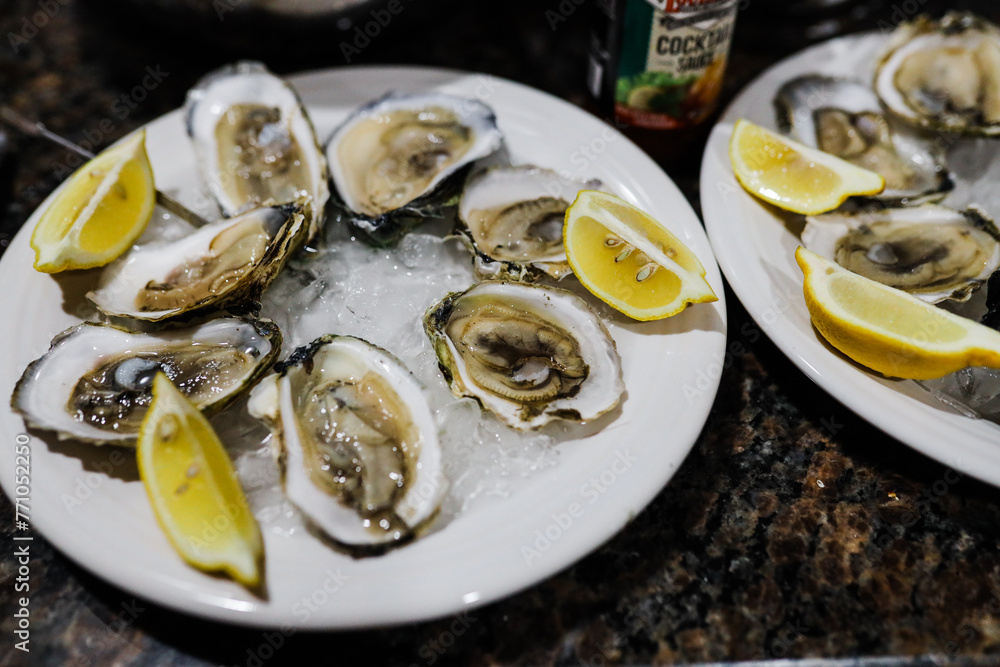oysters with lemon oysters with lemon