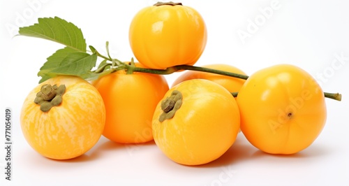 Single Naranjilla Fruits with white background. photo