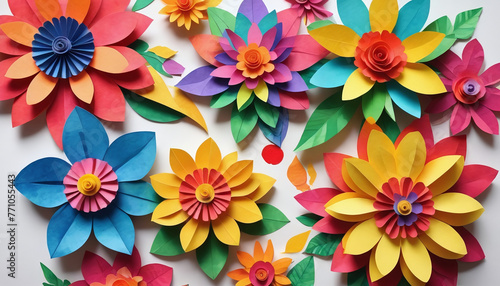 Flower-Shaped Paper Decorations For Cinco De Mayo