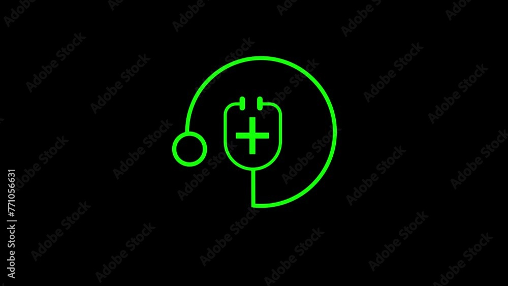 medical phon endoscope Icon Animation line medical phon endoscope Icon Animation line