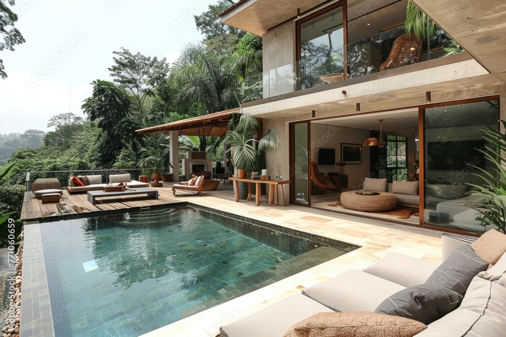 Luxury Jungle Villa with Infinity Pool and Spectacular Mountain Views