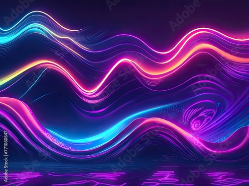 Large-scale Neon Wave Background