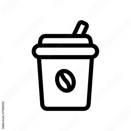 Paper coffee cup icon