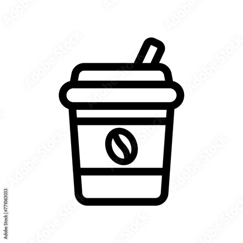 Paper coffee cup icon