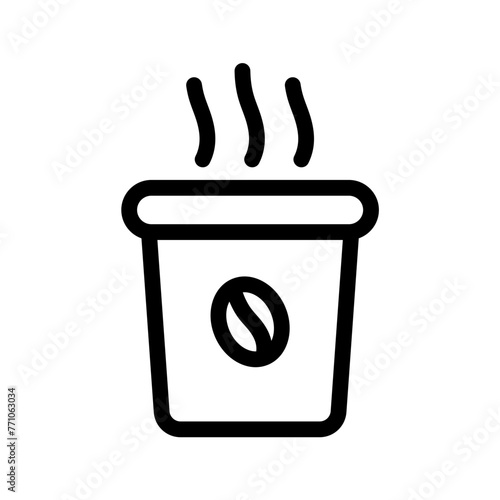 Paper coffee cup icon