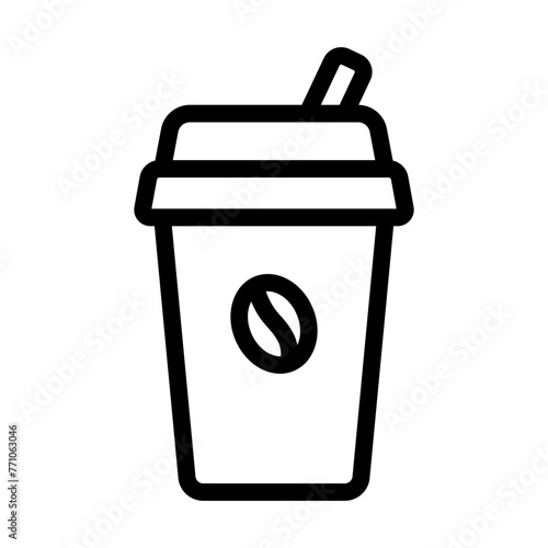 Paper coffee cup icon