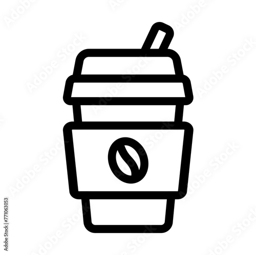 Paper coffee cup icon