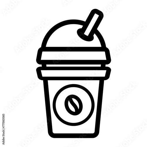 Paper coffee cup icon