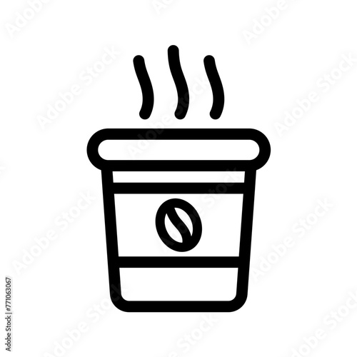 Paper coffee cup icon