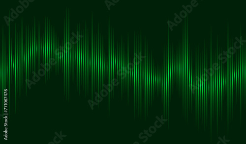 A green digital equalizer. A sound wave. Vector illustration EPS 10