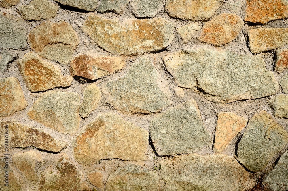 View of an old stone wall View of an old stone wall