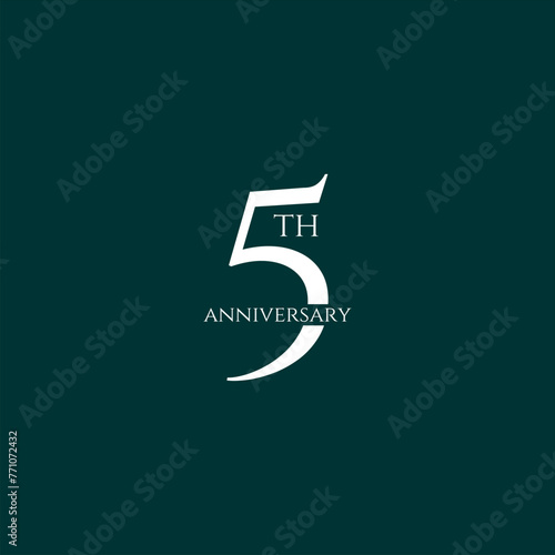 5th logo design, 5th anniversary logo design, vector, symbol, icon
