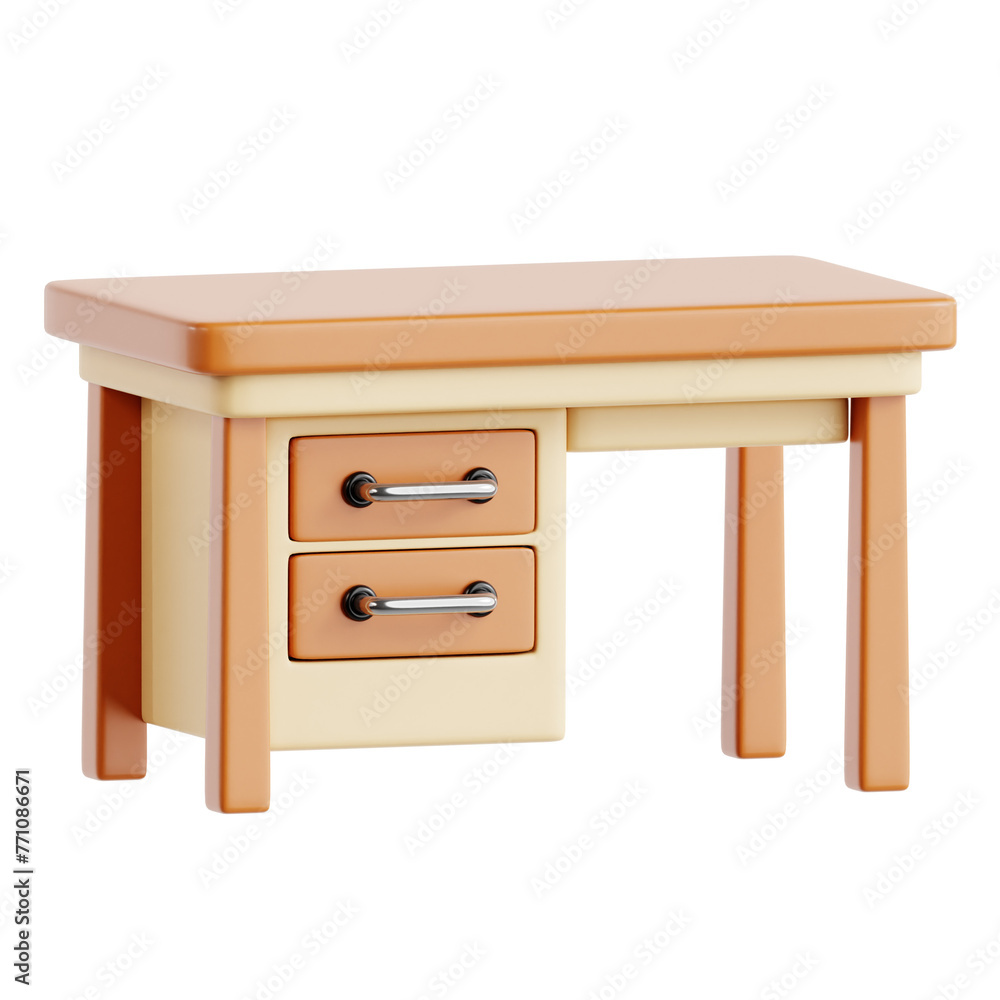 Sleek Work Desk for Hotel Facility 3D Icon Illustration Sleek Work Desk for Hotel Facility 3D Icon Illustration