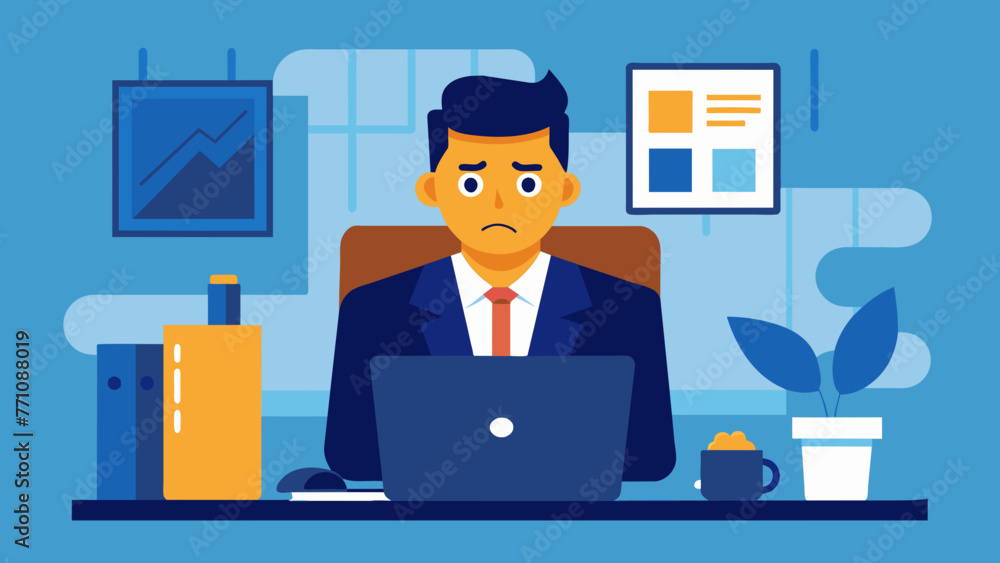businessman working in office in the workplace vector illustration businessman working in office in the workplace vector illustration