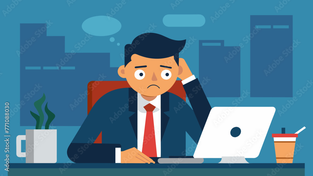businessman working in office in the workplace vector illustration businessman working in office in the workplace vector illustration