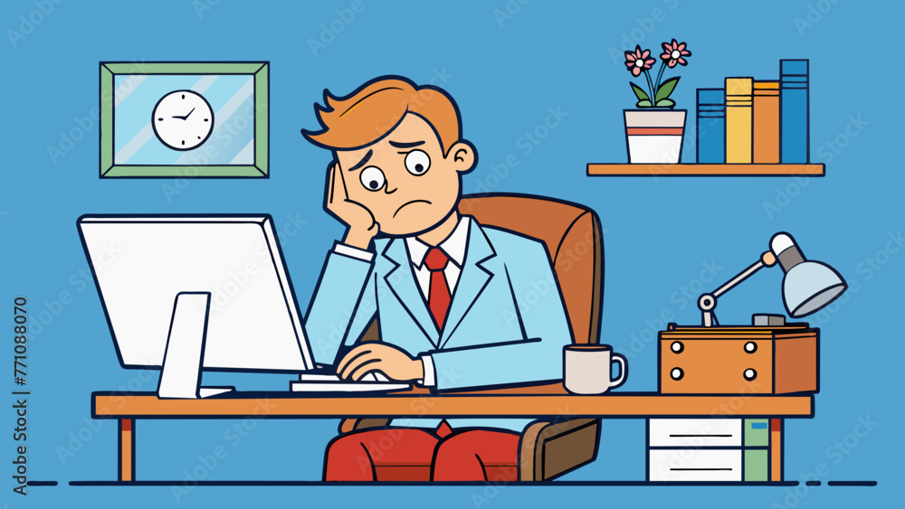 businessman working in office in the workplace vector illustration businessman working in office in the workplace vector illustration