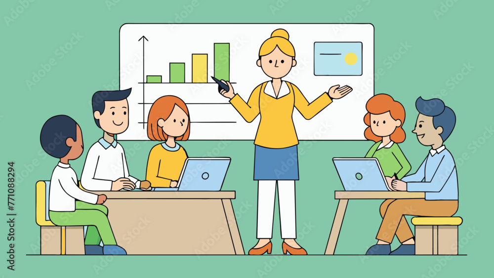 business meeting presentation of the project man vector illustration business meeting presentation of the project man vector illustration