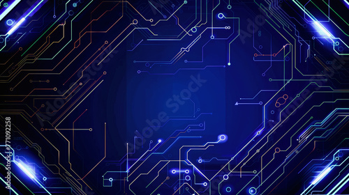 Abstract circuit board with a lot of micro chips background