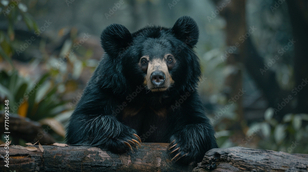 Sloth Bear in it's natural habitat Sloth Bear in it's natural habitat
