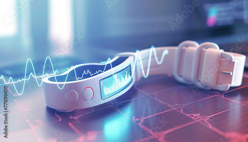 Remote Cardiac Monitoring Devices: Continuous Heart Health Monitoring, remote cardiac monitoring devices with an image of a wearable device tracking heart rate and ECG readings photo