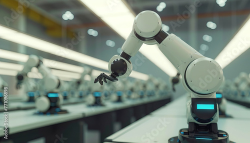 Robotic Process Automation: Streamlining Business Operations, robotic process automation with a visual of robots performing repetitive tasks in a digital workflow