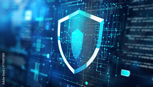 Cybersecurity Solutions: Protecting Digital Assets, cybersecurity solutions with a graphic showing a shield defending against cyber threats and data breaches © Lila Patel