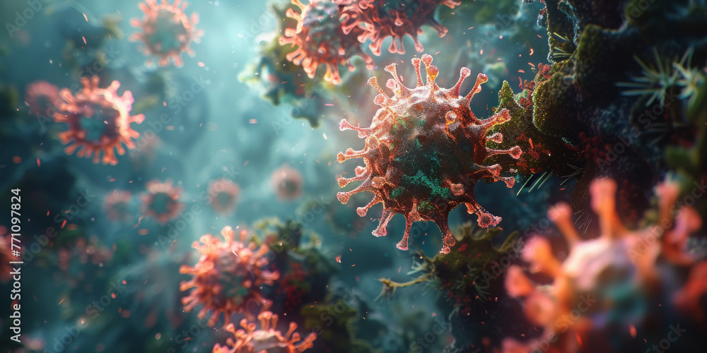background with virus background with virus