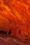 The House on Fire granary ruins, built by the ancestral puebloans, or anasazi, on the South Fork of the Mule Canyon, Cedar Mesa, Bears Ears National Monument, southeastern Utah, Southwest USA.