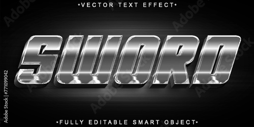 Sword Vector Fully Editable Smart Object Text Effect