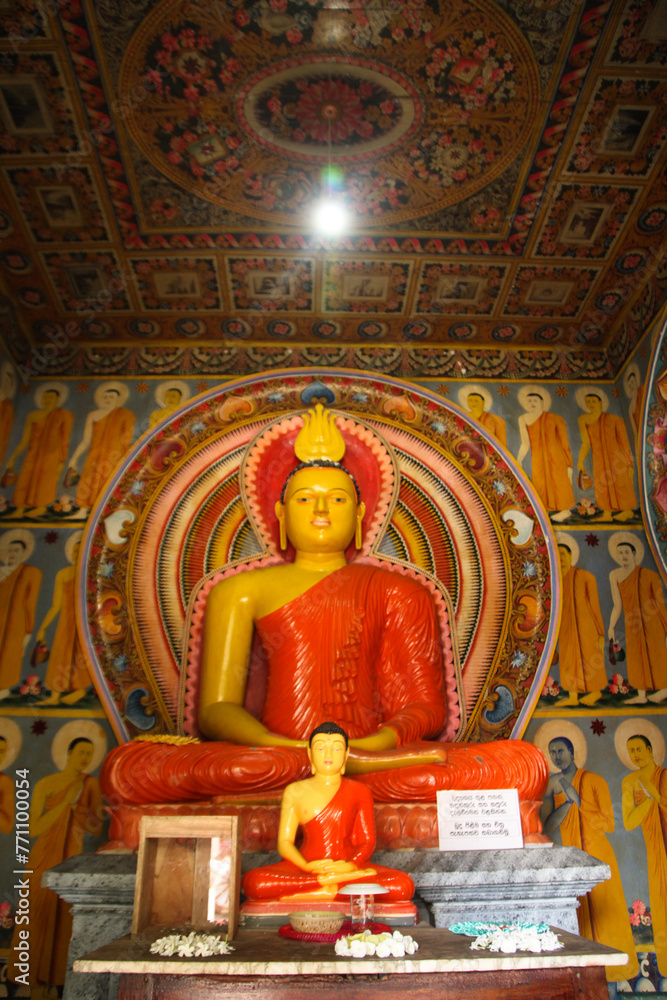 Buddhist temple with buddha statue inside
