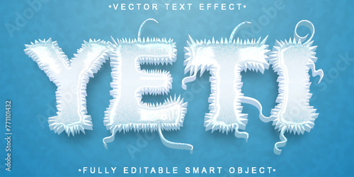 Hairy Yeti Vector Fully Editable Smart Object Text Effect © HUMA