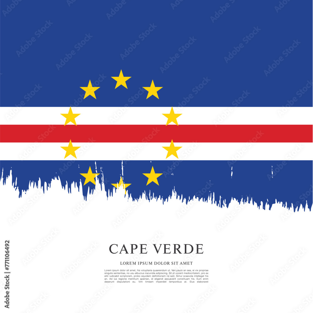 Flag of Cape Verde vector illustration Flag of Cape Verde vector illustration