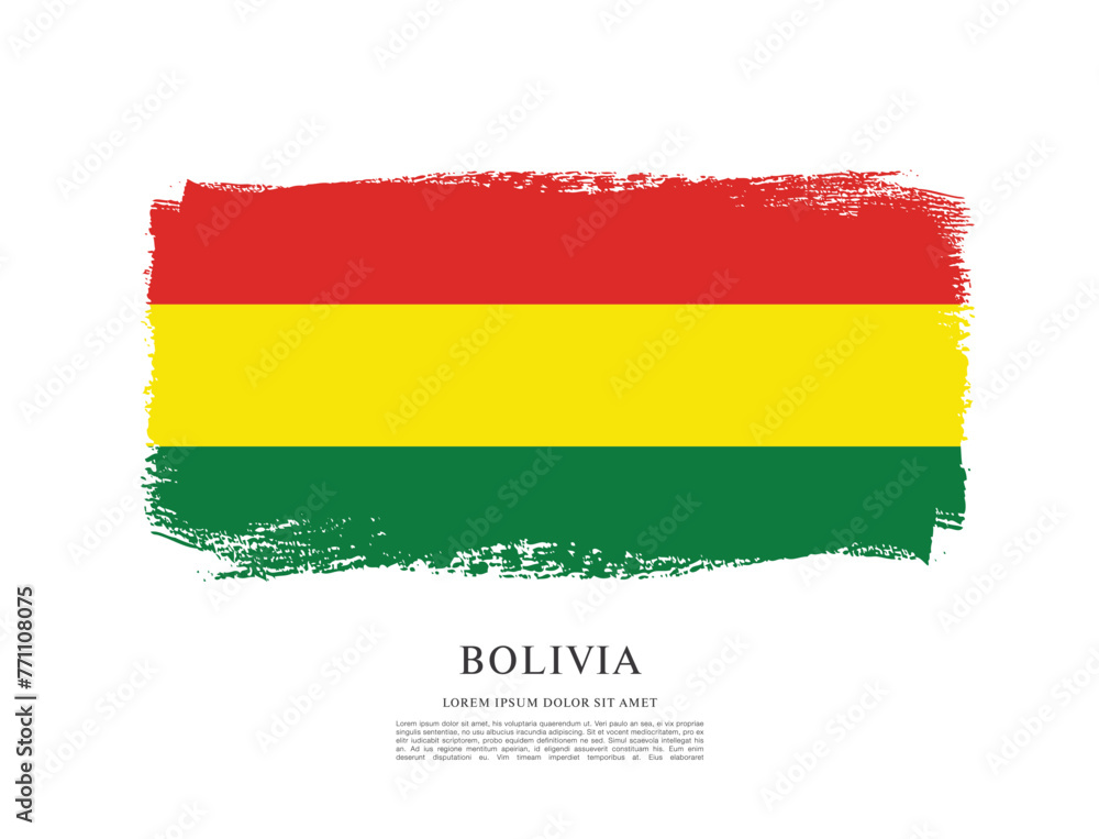 Obraz premium Flag of Bolivia vector illustration