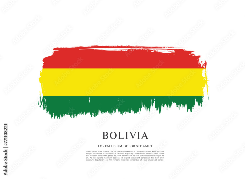 Obraz premium Flag of Bolivia vector illustration