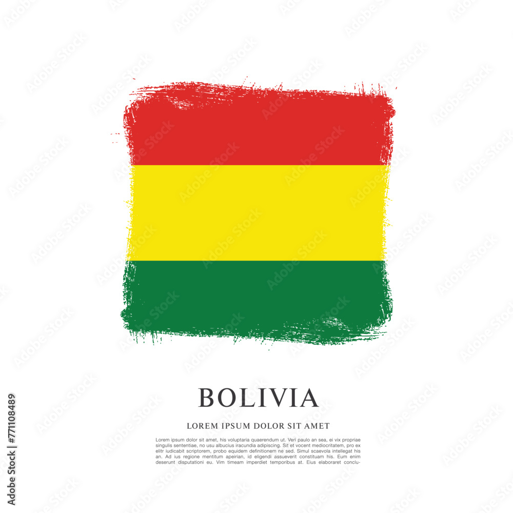 Obraz premium Flag of Bolivia vector illustration