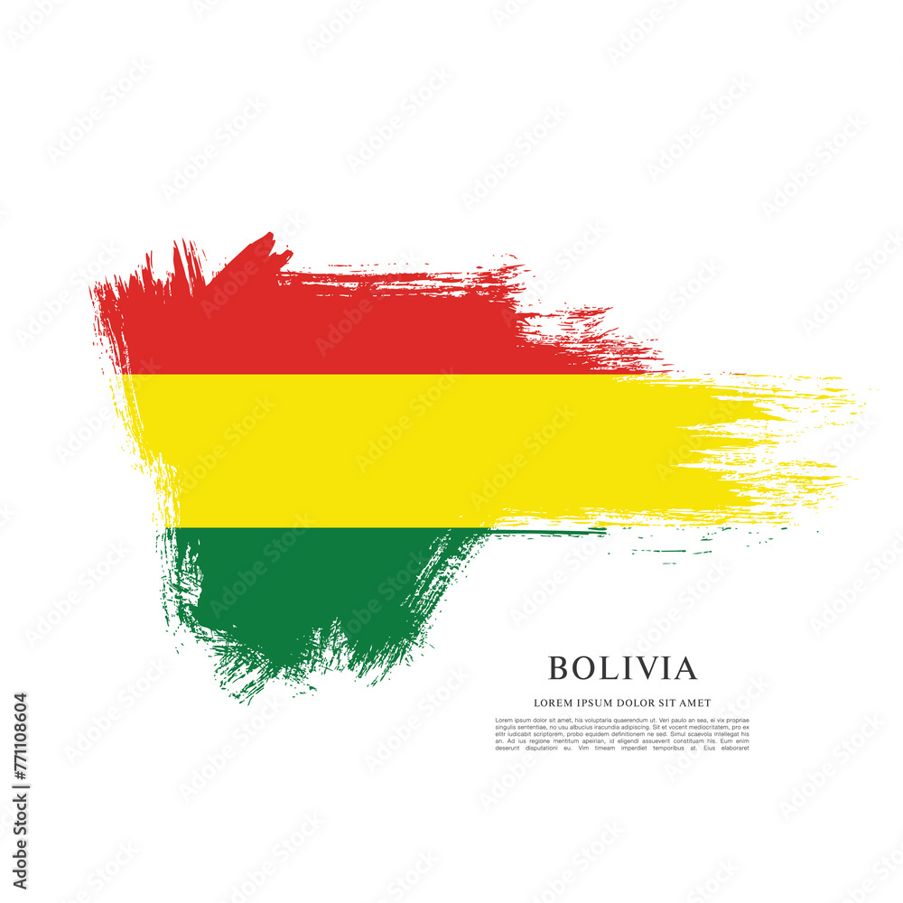 Obraz premium Flag of Bolivia vector illustration