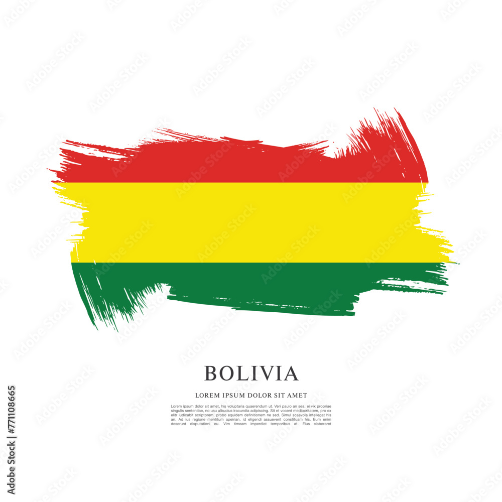 Obraz premium Flag of Bolivia vector illustration