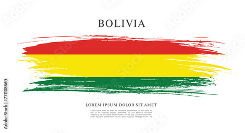Flag of Bolivia vector illustration photo