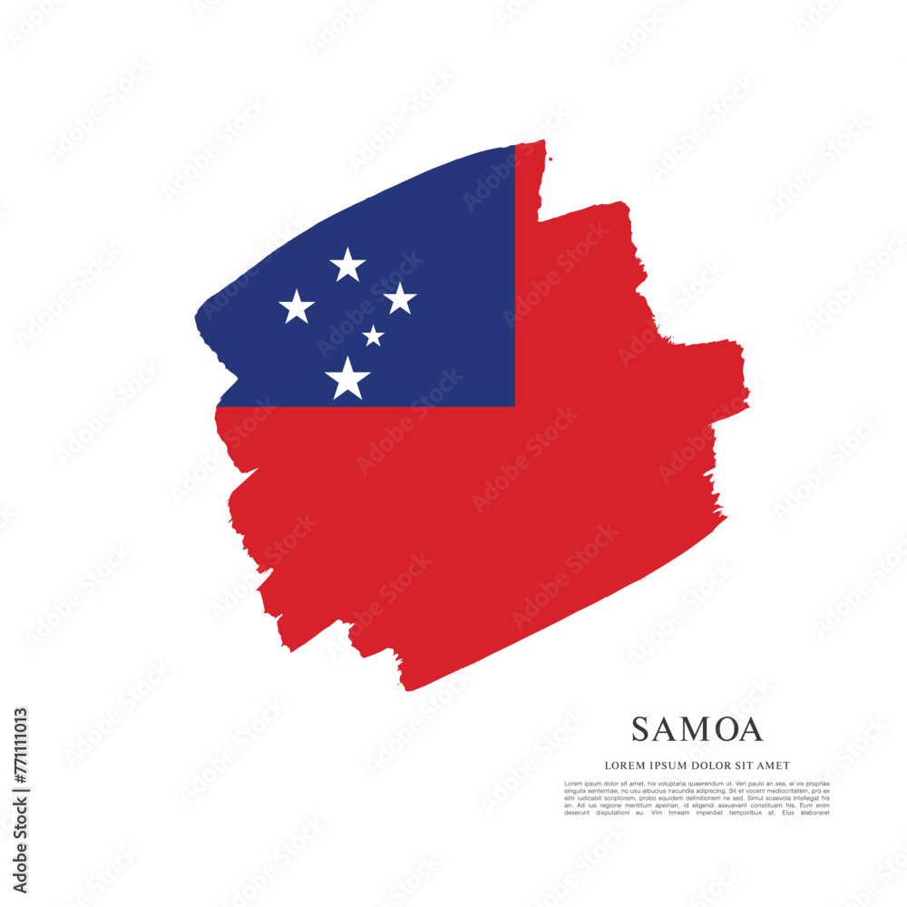 Flag of Samoa vector illustration Flag of Samoa vector illustration