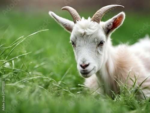 goat on the grass