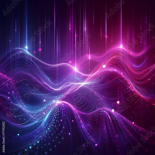 Wallpaper Mural Abstract background footage of futuristic gliterry neon light colors spectrum Torontodigital.ca