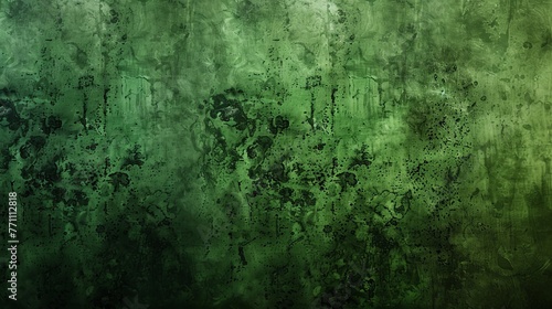 An abstract dark green grunge background offers a textured, edgy background for various designs