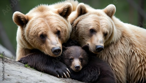 a-bear-cub-cuddled-up-with-its-mother- 3