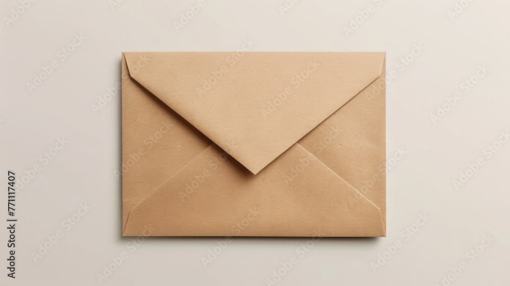 Blank mockup of a flat cardboard envelope suitable for packaging documents or cards. Blank mockup of a flat cardboard envelope suitable for packaging documents or cards.