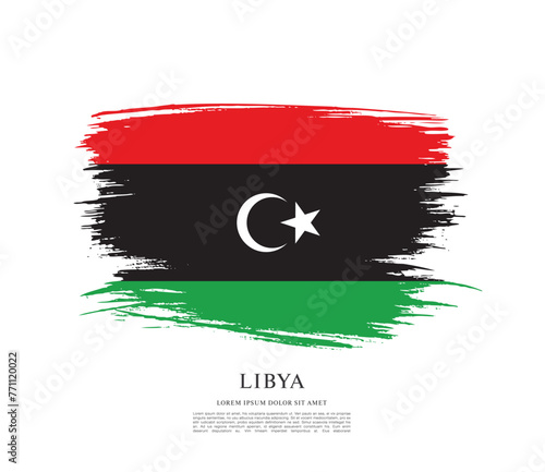 Flag of Libya vector illustration