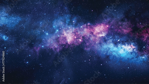 Nebula and galaxies in space. Abstract cosmos galaxy background
